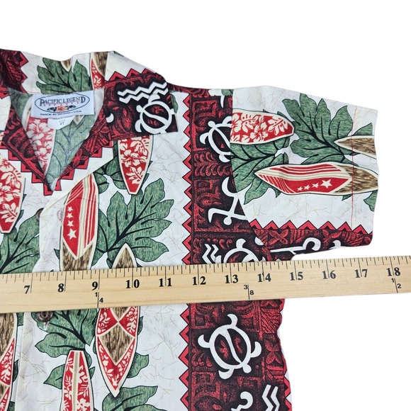 Pacific Legend Hawaiian Top Bottom Boys 6T Shirt Short Set Beach Surf Aztec Palm - Picture 6 of 11